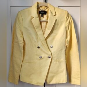 MANGO Women's Butter Yellow Double-Breasted Blazer